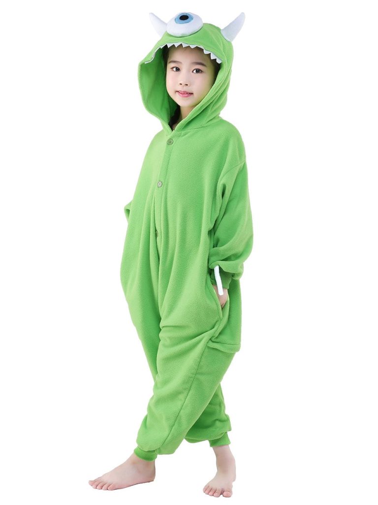 Mike Wazowski Onesie Kids Pajamas Kigurumi Costume for Boys and Girls